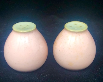 Vintage Harkerware Shell Pink Salt & Pepper Shakers - 1950s Kitchen