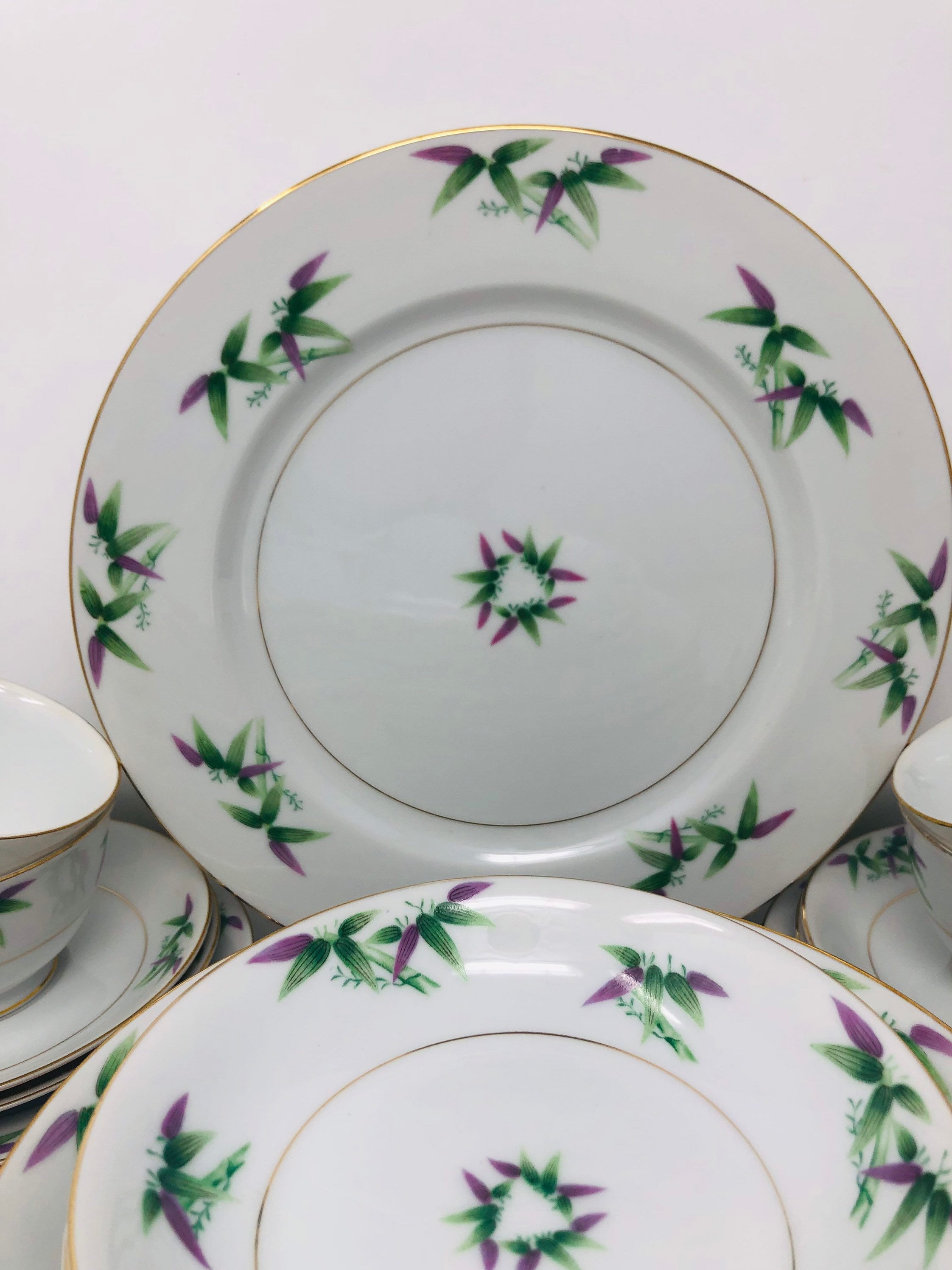Peace&Harmony Bamboos 中皿 Bamboo Mandarin by Harmony House China 24-piece Set Bamboo