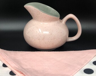 Harker Shell Pink Creamer: 1950s Pink and Gray Dinnerware