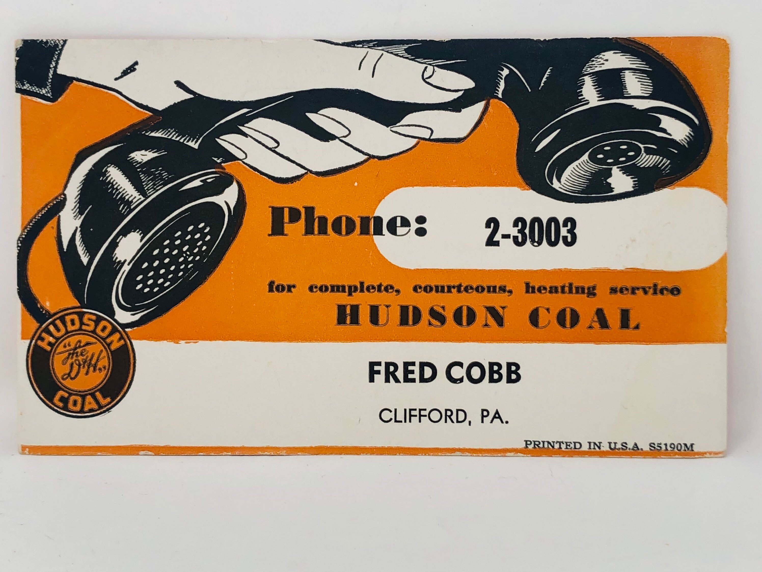 Coal Company Advertising Ink Blotter 1940s 1950s Clifford PA Etsy