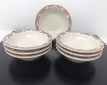 Vintage Syracuse China Berry Bowls Set: 1930s Restaurant Ware