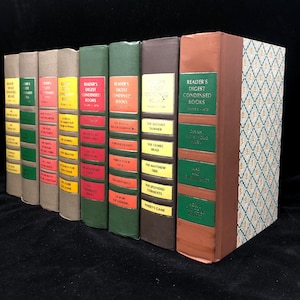 Reader’s Digest Condensed Books 8 Volumes 1973 to 1979 Collectible Books Vintage Display Books Decorative Reader’s Digest Books 1970s