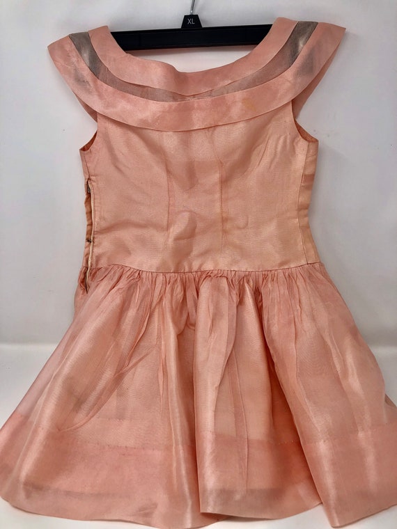 Vintage 1950s Pink Organza Handmade Girl’s Party … - image 8