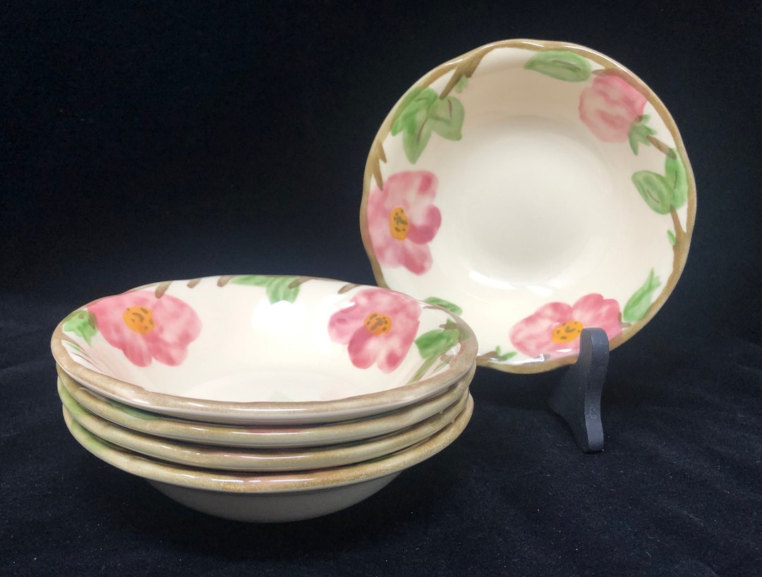 Franciscan Desert Rose COUPE CEREAL BOWLS Set of 5 Desert Rose by