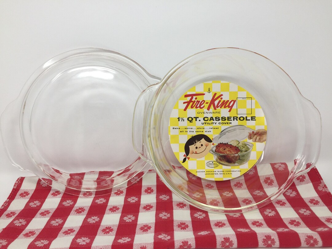 Fire King Bakeware NEAR MINT Ovenware 1.5 Quart Clear Etsy
