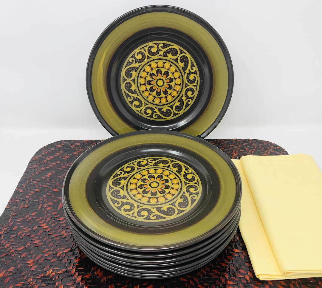 1970s Mikasa Dinnerware Verona by Mikasa Salad Plates Set of 8 Spanish