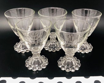 Vintage Anchor Hocking Boopie Cocktail Glasses, Set of 5, 1950s Barware