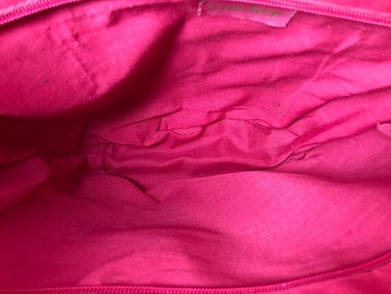 Donna Dixon Straw Tote Bag: Mod Leaf Design, Rasp… - image 9