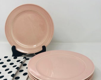 Vintage Luray Pastels Pink Bread Plates - Taylor Smith Taylor Set of 5
