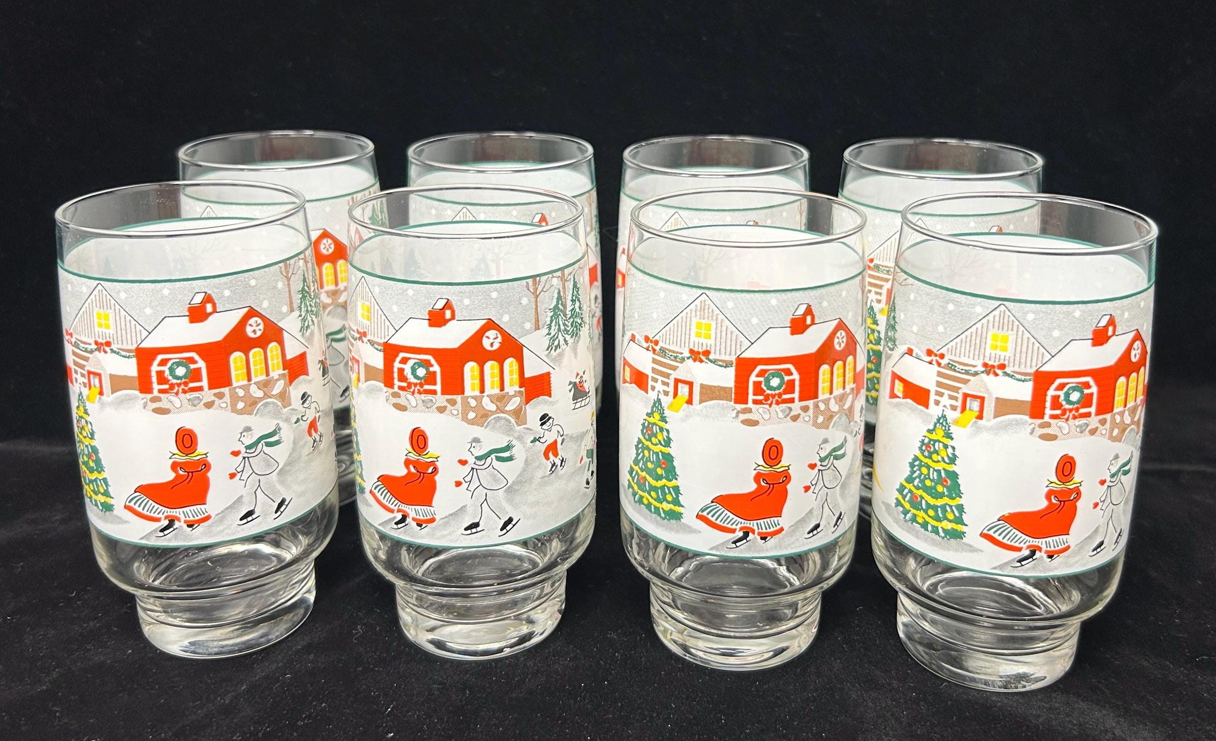 Silent Night by Sango Vintage Christmas 10-OUNCE TUMBLERS, Set of