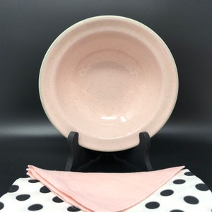 Harker Shell Pink Cereal Bowl: 1950s Pink Gray Dinnerware