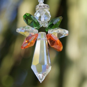 Irish Angel Crystal Suncatcher, Window Guardian Angel, rainbow maker Handmade in Ireland