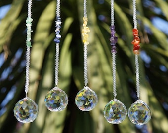 Gemstone Suncatchers Feng Shui Crystal Ball Handmade in Ireland Rainbow Maker