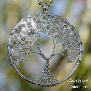 Clear Quartz Tree of Life Car Charm, Spiritual Healing Gift image 4