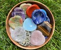 Heart Worry Stone Crystal Pocket Gemstone Fidget Anxiety, Stress, Love, Happiness Support. Clear Quartz, Rose Quartz, Opalite, Howlite, More product logo