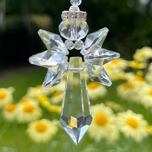 Clear Guardian Angel Crystal Suncatcher, Prism Window Decoration, Crystal Angel Gift
