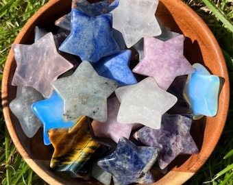 Crystal Stars Natural Gemstone Genuine Pocket Stone Star