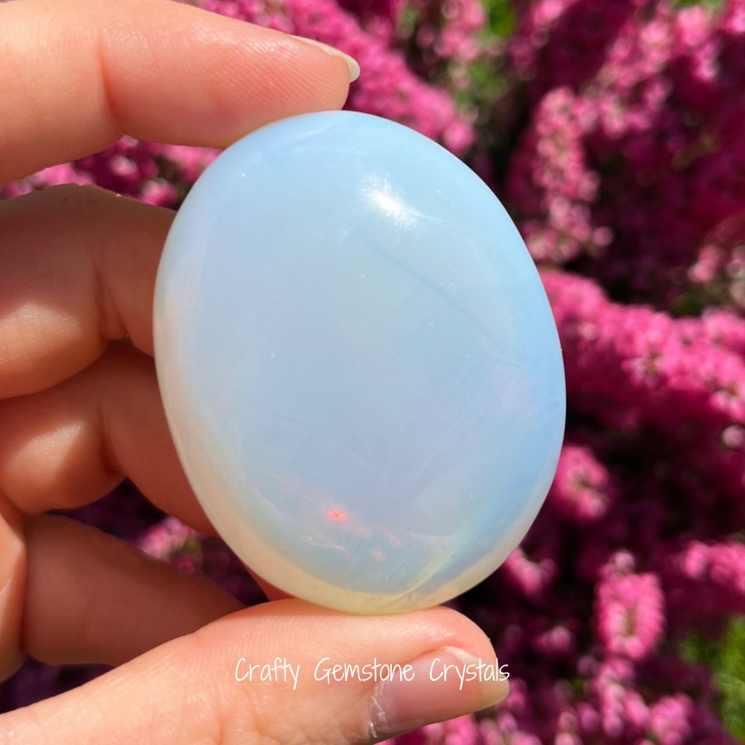 Opalite Love Heart Carving Gemstone Healing Crystal
