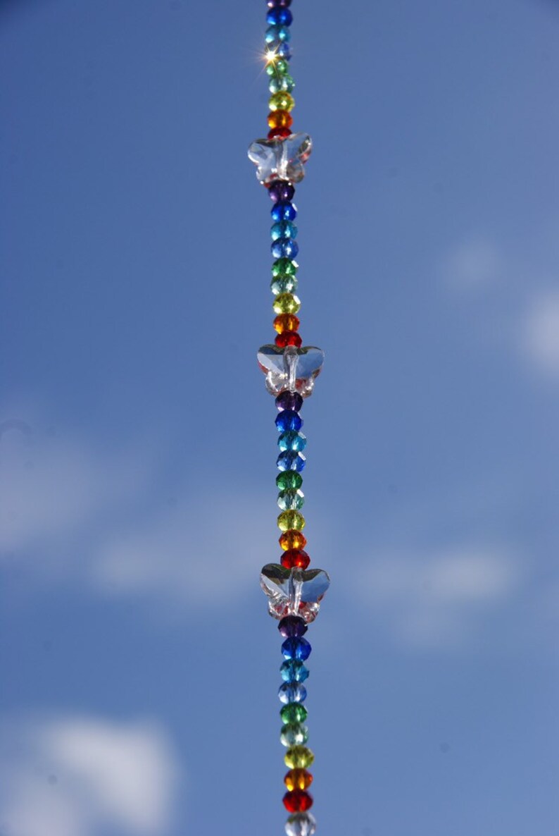 Butterfly Suncatcher Crystal Prism Rainbow Maker Window Etsy
