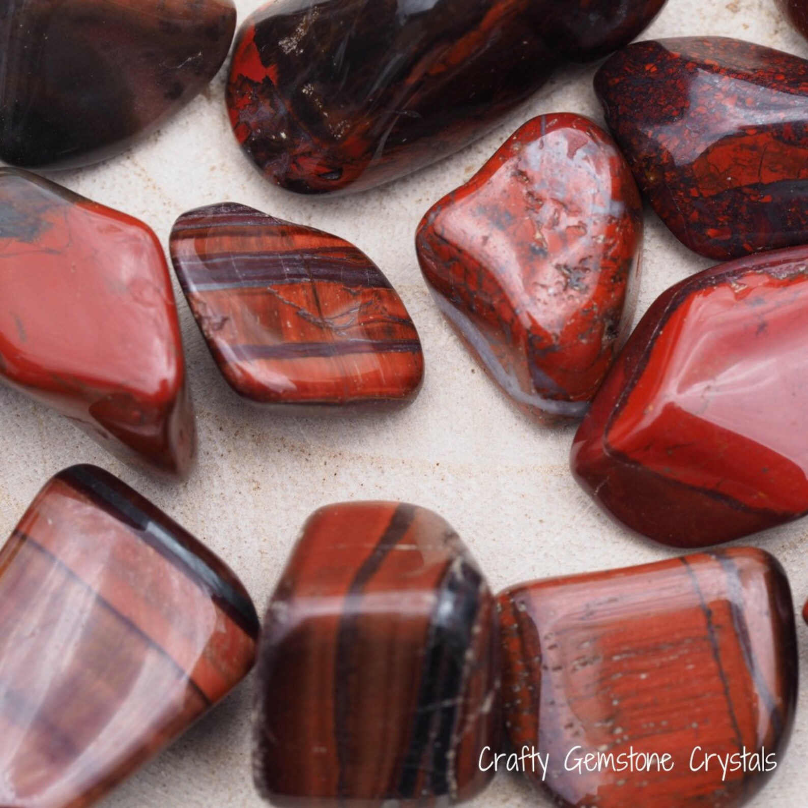 Red Tigers Eye Tumbled Gemstone Healing Crystal Reiki Infused Etsy