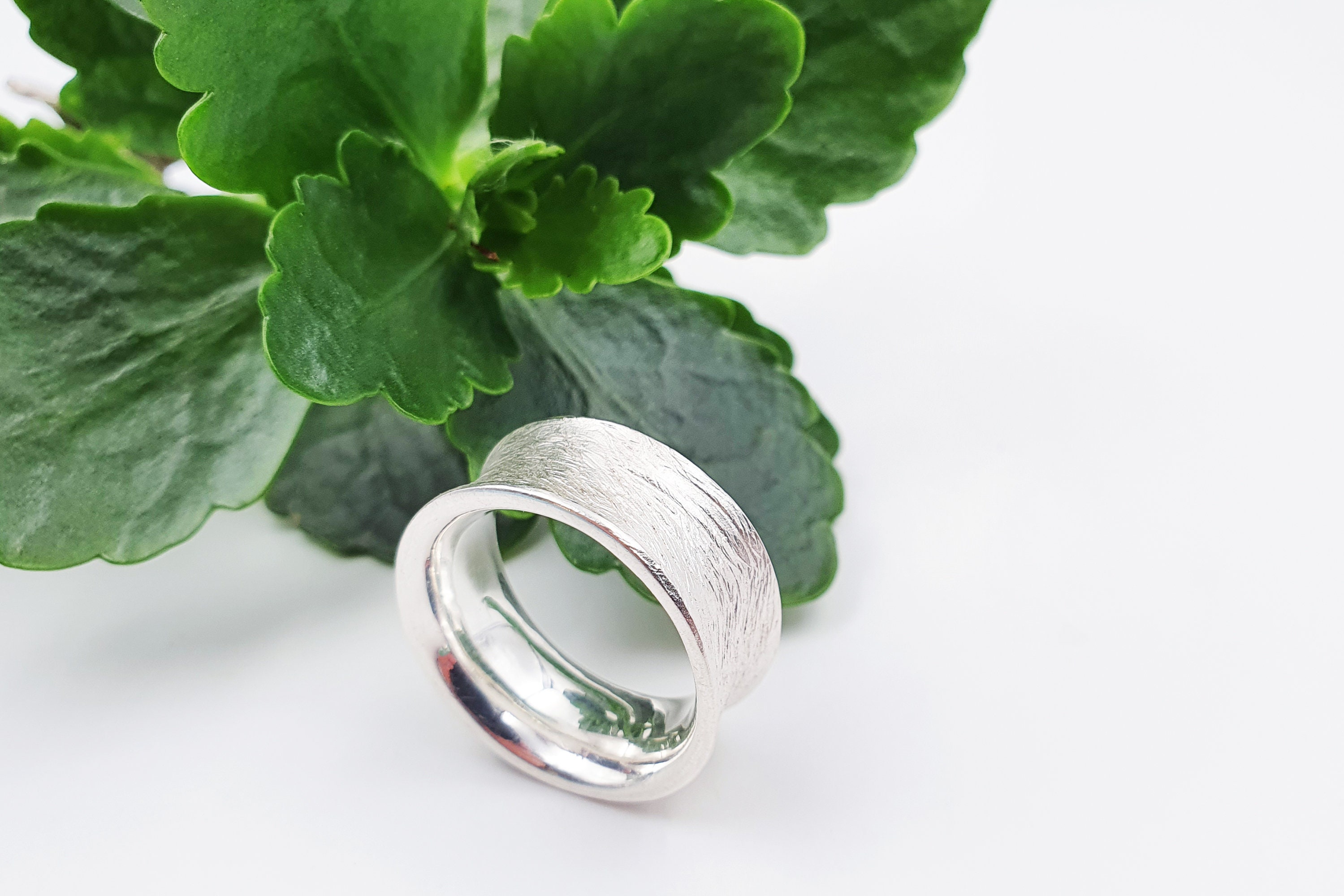 Silver Ring With Curvature - Etsy