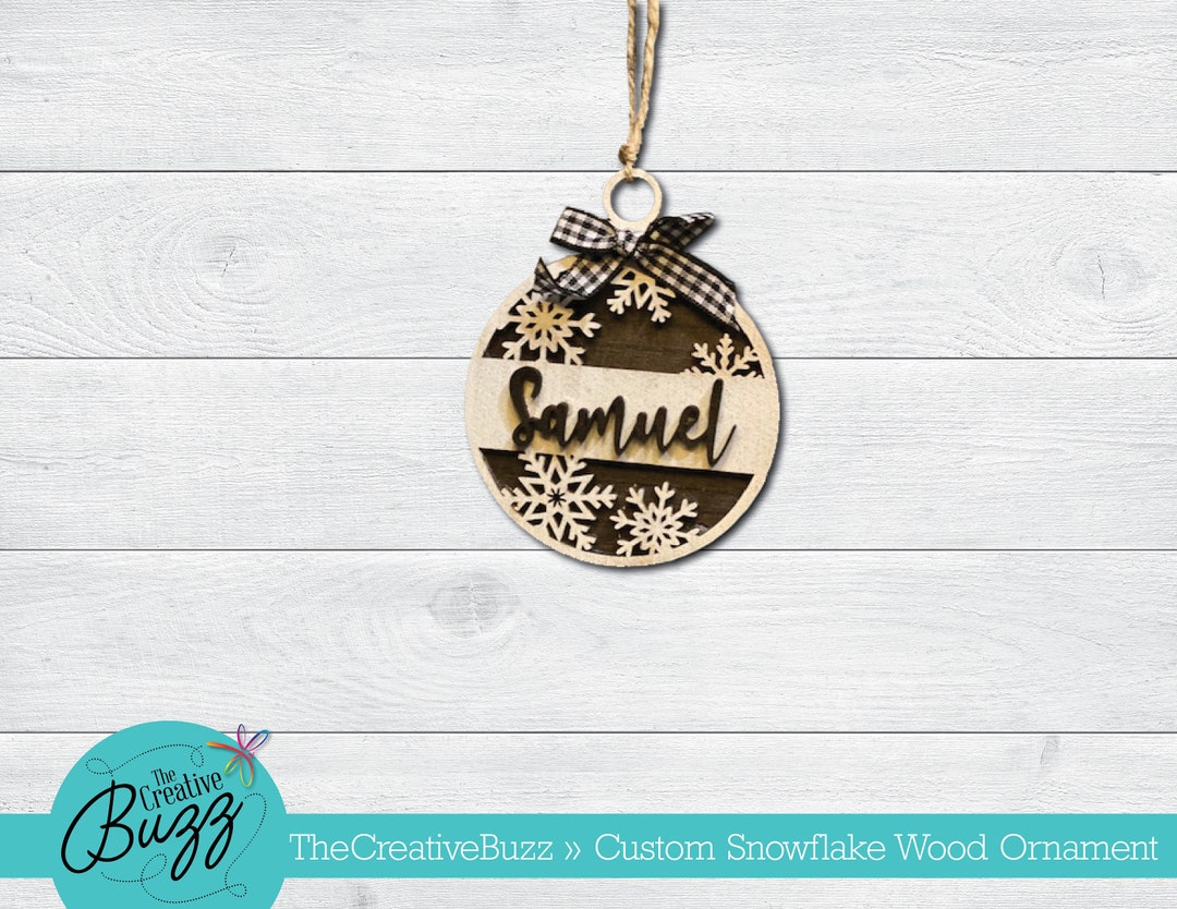 Personalized Name Christmas Ornaments, Name Ornament Wood, Personalized