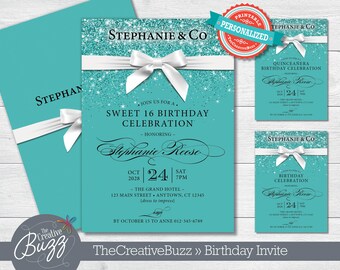 Tiffany & Co Themed Birthday / Sweet 16 / Quinceañera Party Invitation