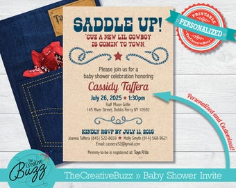 Cowboy Baby Shower Invitation