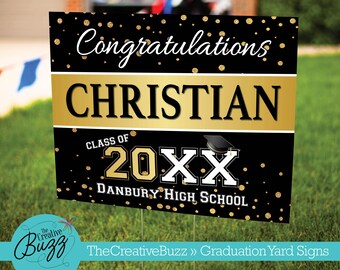 Graduation Sign,Personalize,Customize with Name,Celebrate,Elementary,High School,Trade School,College,Graduate