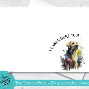 Watercolor Dog Set | Sitting Yellow Labrador | Note Cards & Envelopes