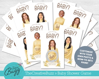 PRINTED Personalized Who Has the Baby Scratch Off Game | Baby Shower Game