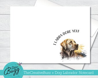 Watercolor Dog Set | Yellow Labrador | Note Cards & Envelopes