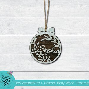 Personalized Name Christmas Ornaments, Personalized Name Wood, Wooden Ornaments, Wood Ornaments, Engraved Ornaments