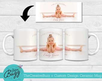Taza de bailarina, taza del día de la madre, taza de café personalizada, regalo de cumpleaños, danza, niños, deportes, perro, taza con imagen con nombre, personalizada