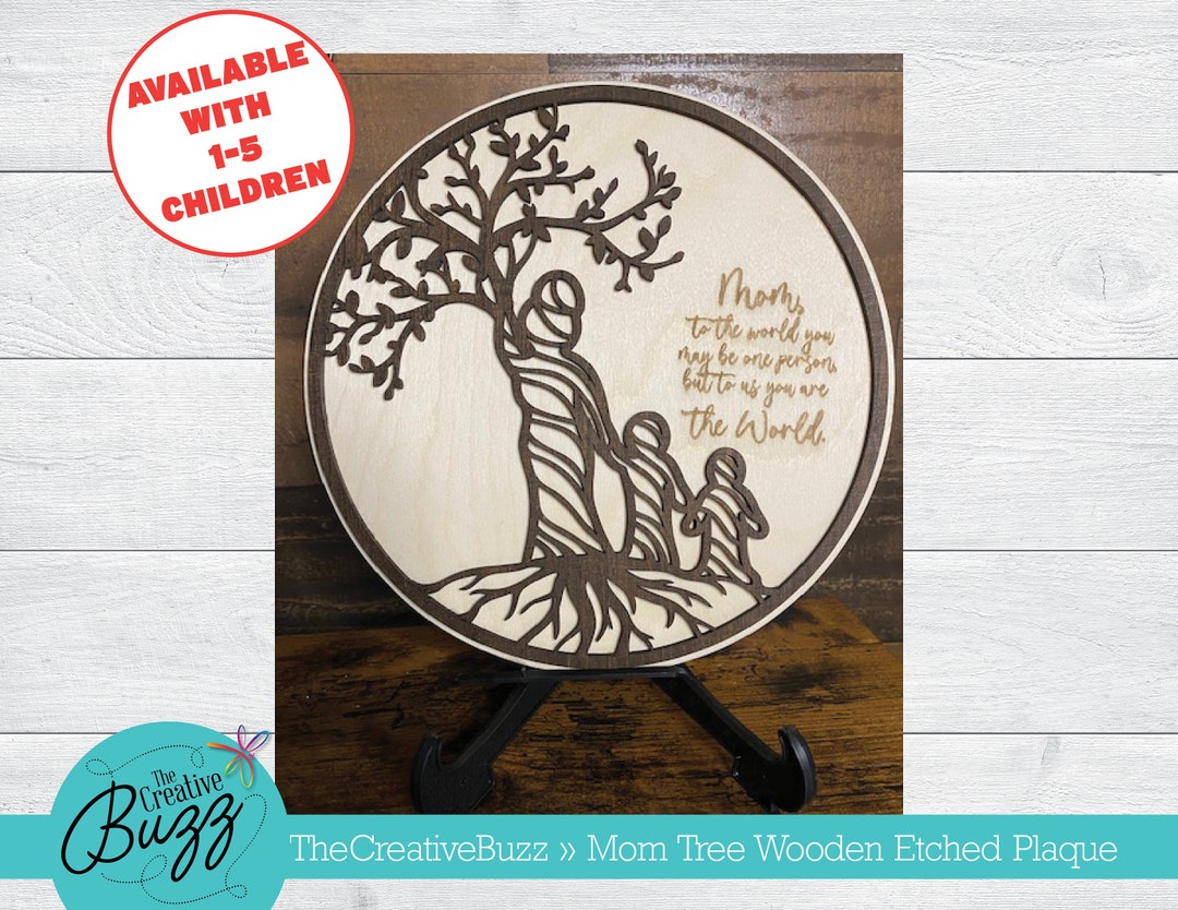 Mom Tree of Life Mom, to Us You're the World Wooden Plaque,mother's Day ...