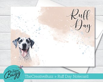 Watercolor Dog Set | 'Ruff Day' Dalmation | Note Cards & Envelopes