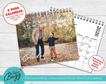 Custom Designed Photo Wall Calendar, Personalized for you, Momento Calendar, Memorial Calendar