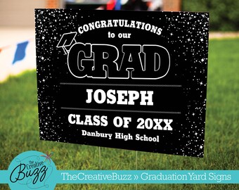 Graduation Sign,Personalize,Customize with Name,Celebrate,Elementary,High School,Trade School,College,Graduate