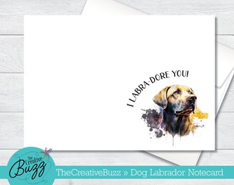 Watercolor Dog Set | Yellow Labrador | Note Cards & Envelopes