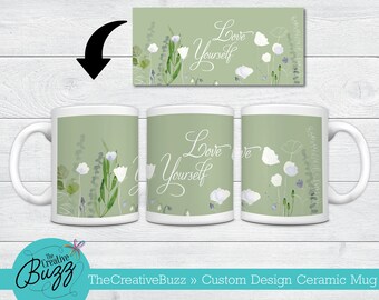 Taza Love Yourself, taza del día de la madre, taza de café personalizada, regalo de cumpleaños, spa, cuidado personal, inspirador