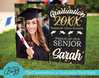 Graduation Sign,Personalize,Customize with Name and Photo,Celebrate,Elementary,High School,Trade School,College,Graduate