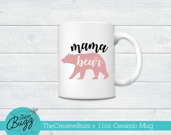 Girl Pink Bear Mug,Mother's Day Mug,Custom Coffee Mug,Birthday Gift,New Mom,New Baby,Baby Shower