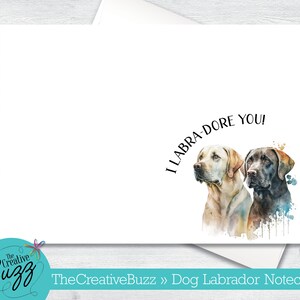 Watercolor Dog Set | Yellow and Black Labradors | Note Cards & Envelopes