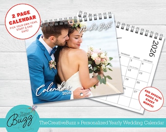 Custom Designed Photo Wall Calendar, Personalized for you, Momento Calendar, Wedding Calendar