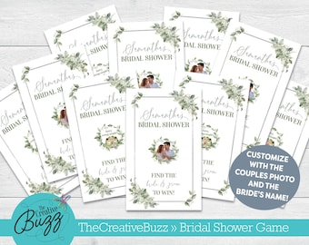 PRINTED Personalized Find the Bride and Groom Scratch Off Game | Bridal Shower Game