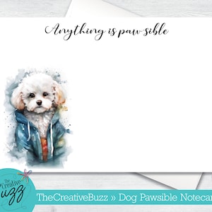 Choose Your Breed Watercolor Dog Set | Anything is paw-sible | Note Cards & Envelopes