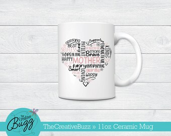 Mom's Heart Mug,Mom Mug,Custom Coffee Mug,Birthday Gift,New Mom,New Baby,Baby Shower