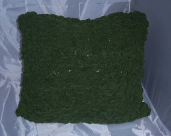 Cushion "Raphaela"knitted green, including filling