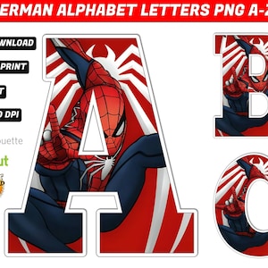 Spiderman Alphabet PNG - Spiderman Birthday Banner - Spiderman Letters Png - 50 Imagens Png Transparentes - Spiderman Font