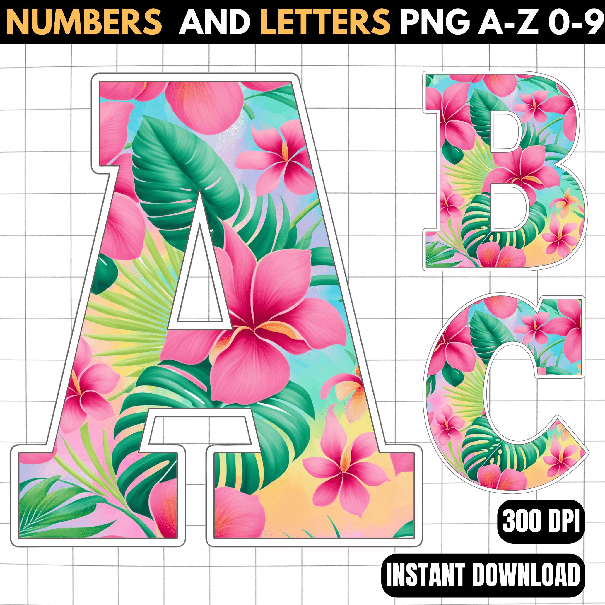 Hawaii Alphabet - Hawaii Font png - Hawaii Letters - Printable Hawaii Letters - Cricut Cut Files png Font - Hawaii Birthday Supplies